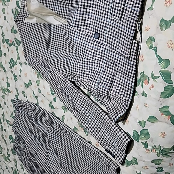 Barrie Pace collarless fully lined houndstooth skirt & jacket suit set, vintage - Picture 13 of 13